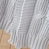 Catherine Lansfield Siva pletena odeja 130x170 cm Chunky Marl Knit – | Shoptok.si