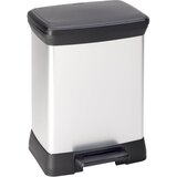 Curver Koš za smeti s pedalom Deco pravokoten 30 L srebrn, (21057254) | Shoptok.si