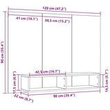  Set TV komoda Staro drvo 120 x 23,5 x 90 cm Konstruirano drvo | shoptok.hr