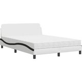  Krevet s madracem Dover bijelo-crni 120 x 200 cm od umjetne kože | shoptok.hr