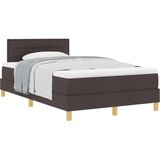  Vzmetnica s posteljnim okvirjem temno rjava 120x200 cm tkanina, (22082624) | Shoptok.si
