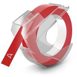 Dymo reliefni trak za graviranje , 9 mm, bela na rdeči | Shoptok.si