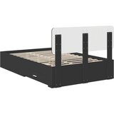  Konstrukcija postelje Črna 135 x 190 cm Konstruiran les, (5000102971) | Shoptok.si