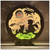  Li-Go 23634/DUB2 - LED stona dekoracija, prigušiva LED/12W/230V 20x22 cm hrast | Eponuda.com