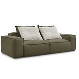 Bobochic Paris Zelena sedežna garnitura iz umetnega usnja 260 cm Boheme – | Shoptok.si