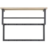 Spinder Design Crna/u prirodnoj boji metalna zidna vješalica s policom Rizzoli – | shoptok.hr