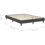 vidaXL Box spring okvir za krevet od tkanine sivi 140 x 200 cm | shoptok.hr