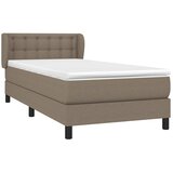  Krevet s oprugama i madracem smeđesivi 100 x 200 cm od tkanine | shoptok.hr