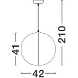 Nova Luce Bela kovinska viseča svetilka s tekstilnim senčilom ø 42 cm Pierida – | Shoptok.si