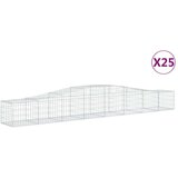  Lučne gabionske košare 25 kom 400x50x40/60 cm pocinčano željezo | shoptok.hr
