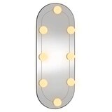  Zidno ogledalo s LED svjetlima 20 x 50 cm stakleno ovalno | shoptok.hr