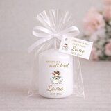  Spominsko darilo za krst – personalizirana mala svečka z angelčkom z belo pentljo KRDAR 700-05 | Shoptok.si