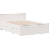 vidaXL Krevet s regalom z knjige bez madraca bijeli 140x200cm borovina | shoptok.hr