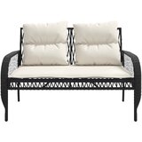  4-dijelni set vrtnih sofa od poliratana s jastucima crni | shoptok.hr
