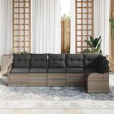  Sjedeća garnitura za vrt 6 kom. Siva poliratan 287,5 x 122,5 x 69 cm | Shoptok.si