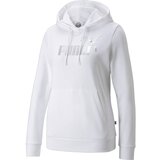 Puma Ženski pulover PULOVER Ž ESS+ Metallic Logo Bela | Shoptok.si