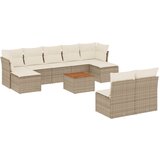 Maison Chic Seti vrtnega pohištva - Vrtna garnitura - Vrtni pohištvo set 10-delna z blazinami bež poli ratan, (21821301) | Shoptok.si