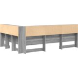  Skladiščni naslon s polico Siva Sonoma 135 cm Konstruiran les, (5000142388) | Shoptok.si