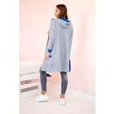 Kesi Two-tone cape with hood purple-blue+gray | shoptok.hr