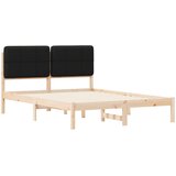  Krevetni okvir s tapiciranim uzglavljem Crna 140 x 190 cm | shoptok.hr