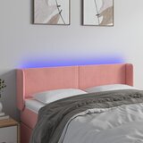 The Living Store led posteljno vzglavje roza 147x16x78/88 cm žamet - led vzglavje, (21495398) | Shoptok.si