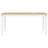  Blagovaonski stol Corona bijeli 160x80x75cm od masivne borovine | shoptok.hr