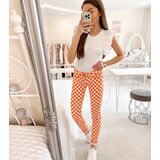 Gemre Orange plaid fabric trousers Bler | Shoptok.si