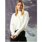 Koton Sweater - Ecru - Regular fit Cene