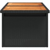  Vrtni stol crni 100x55x73 cm od poliratana i bagremovog drva | shoptok.hr