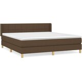  Box spring postelja z vzmetnico temno rjava 160x200 cm blago, (20901423) | Shoptok.si