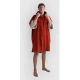 Fullzip Towel Robe Organic Cotton Surf poncho orange