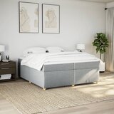  Krevet s oprugama i madracem svjetlosivi 200 x 200cm od tkanine | shoptok.hr
