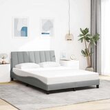 vidaXL Posteljni okvir brez vzmetnice svetlo siv 140x200 cm tkanina | Shoptok.si