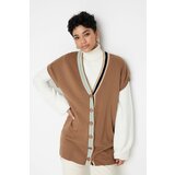 Trendyol Sweater - Brown - Relaxed fit Cene