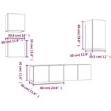  Komplet TV omaric 5-delni siv sonoma inženirski les, (20734712) | Shoptok.si