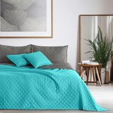 DecoKing Prekrivač Axel 260x280 cm, tirkizna/siva | shoptok.hr