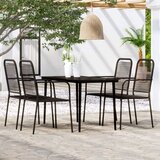  5-dijelni vrtni blagovaonski set crni | shoptok.hr