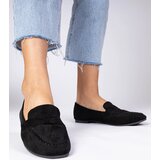 Gemre Black elegant eco-suede loafers Palmarina | Shoptok.si