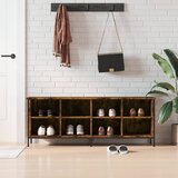  The Living Store Omarica za čevlje dimljeni hrast 131x35x50 cm inženirski les - Omarica Za Čevlje, (21440835) | Shoptok.si