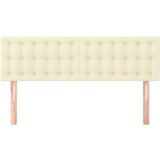  Posteljno vzglavje 2 kosa krem 72x5x78/88 cm umetno usnje, (20735692) | Shoptok.si