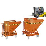  Pomični prekucni zaboj s sklopnim mehanizmom, s sitastim vložkom, nosilnost 1000 kg, prostornina 0,4 m³ | Shoptok.si