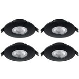 Eglo Set okroglih LED vgradnih svetilk Mazuby-LED 1 Starr (5 W, Črna, Topla bela) | Shoptok.si