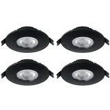 Eglo Set okruglih ugradbenih LED svjetiljki Mazuby-LED 1 Starr (5 W, Crna, Topla bijela)