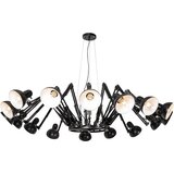 QAZQA Smart hanglamp zwart 16-lichts verstelbaar incl. 16 Wifi A60 - Hobby Spinne | Shoptok.si