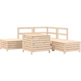 vidaXL Vrtna sedežna garnitura 6-delna trdna borovina, (21145553) | Shoptok.si