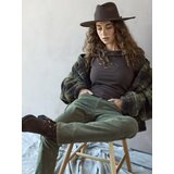Sinsay Samtene straight slim hlače srednjeg struka | shoptok.hr