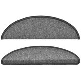  Prostirke za stepenice 15 kom 56x17x3 cm tamno sive poluokrugle | shoptok.hr