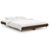 vidaXL Posteljni okvir rjav hrast 135x190 cm inženirski les, (20737254) Cene