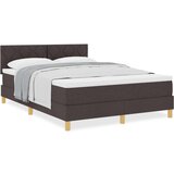 VidaXL Krevet s box springom s madracem tamnosmeđi 160x200 cm tkanina Slike