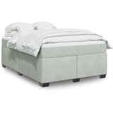 vidaXL Box spring postelja z vzmetnico svetlo siva 140x200 cm žamet Cene